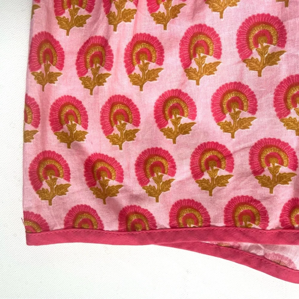 Maria De La Orden 100% Cotton Pink Floral Dress - Picture 7 of 9